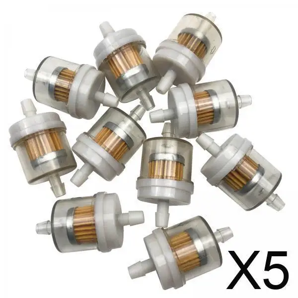 

Universal 5 16 Inline Fuel Filter Plastic Auto Fuel Diesel Cleaner for ATV Go Kart Dirt Bike Tractor Lawn Mower