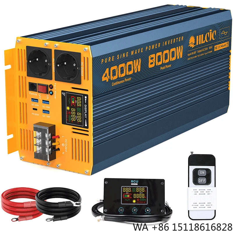Home Solar Energy System 2000w 12v to 110v 220v Pure Sine Wave Car Inverter 4000w 5000w Power Inverter