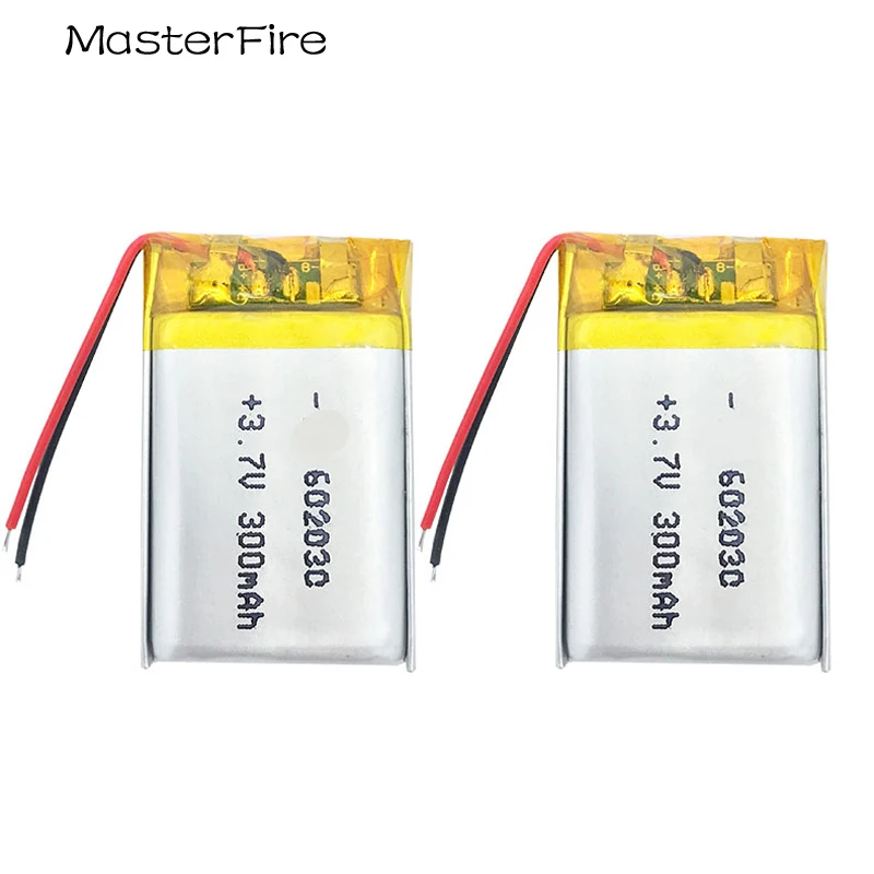 

Wholesale 602030 3.7V 300mah Rechargeable Lithium Polymer Battery for Bluetooth Headset Speaker Oximeter Wireless Mouse Toy Cell