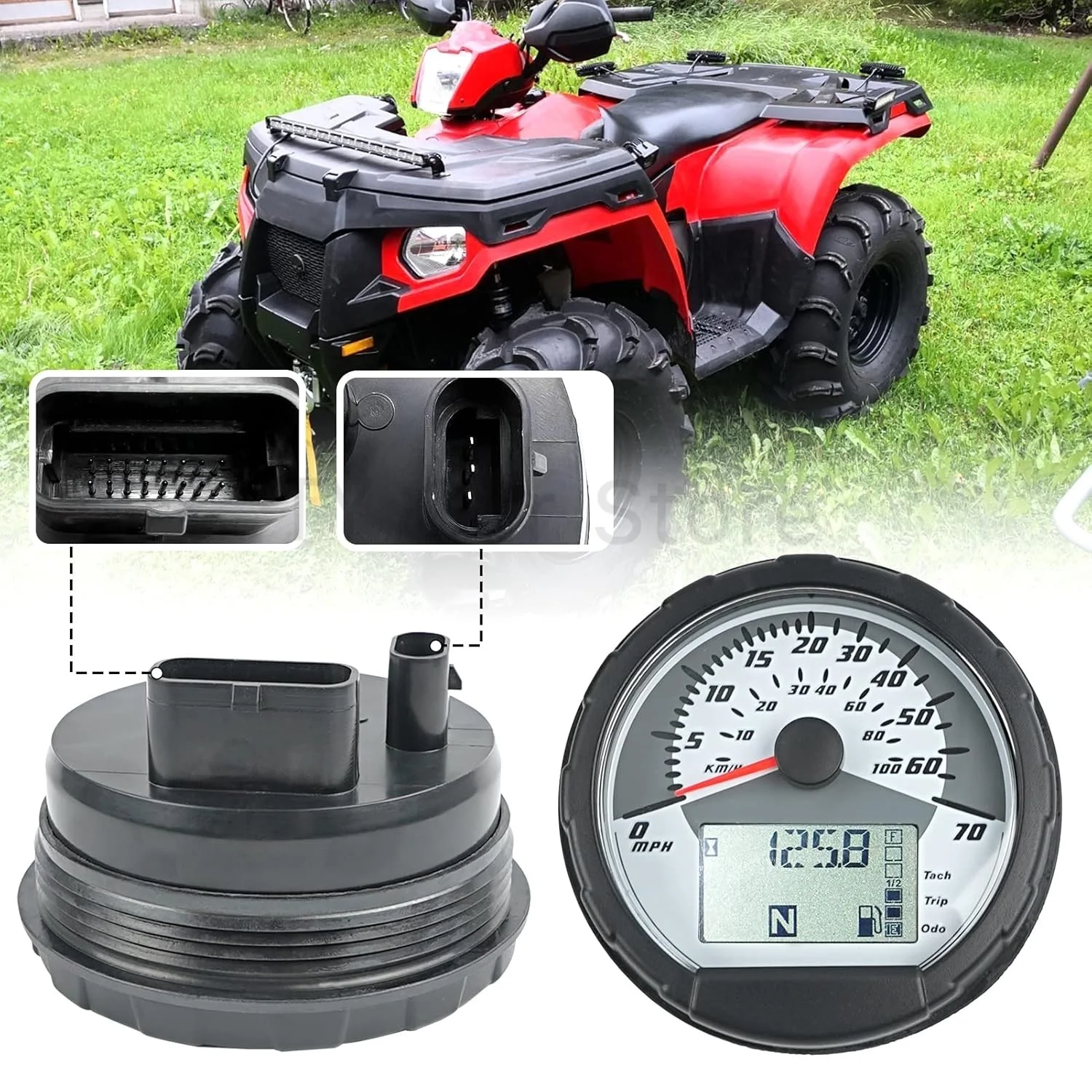 

3280431 3280528 Speedometer Cluster Assembly For Polaris Sportsman ATV 400 500 600 700 800 2004-12 Odometer Trip Fuel Gauge