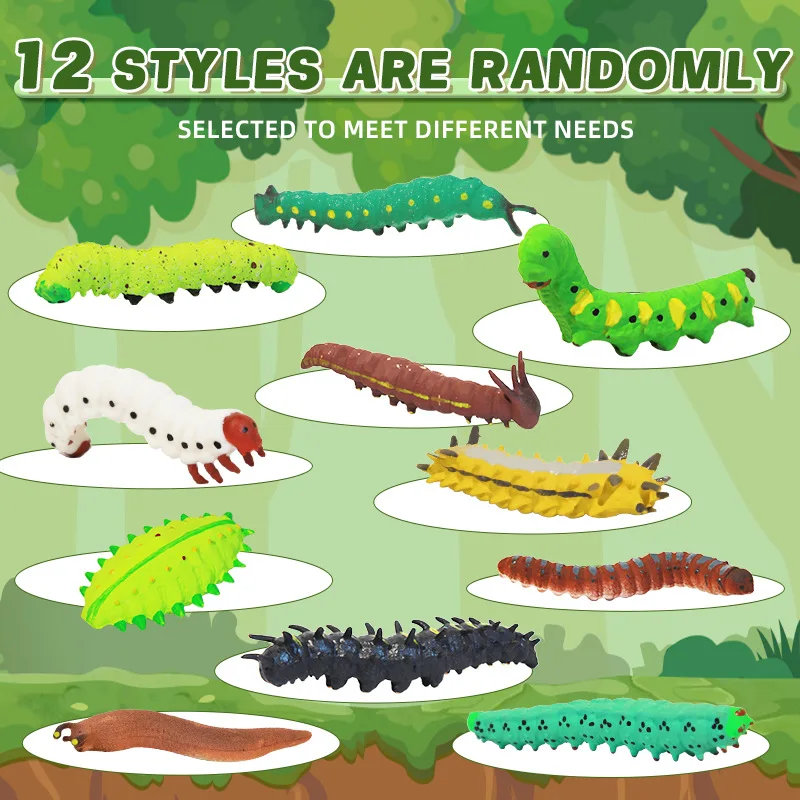 Realistic Caterpillar Series Magical Become Big Toys Fun Simulation Insect Can Be Soaked In Water To Expand Novelty Toys