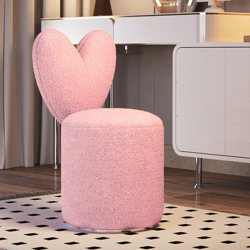 

Sleek Makeup Stool Luxurious Dressing Chair Backrest Vanity Seat Innovative Rotating Stool Modern Home Furnishing