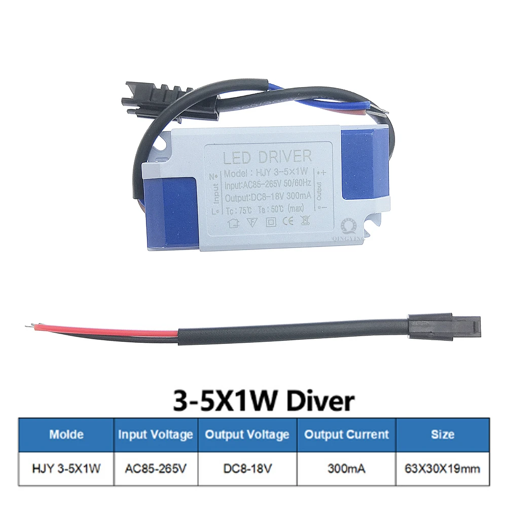 10pcs 1W-36W 300mA LED Driver AC85-265V Input Voltage Constant Current Power Supply For Down Light Ceiling Light Transformers