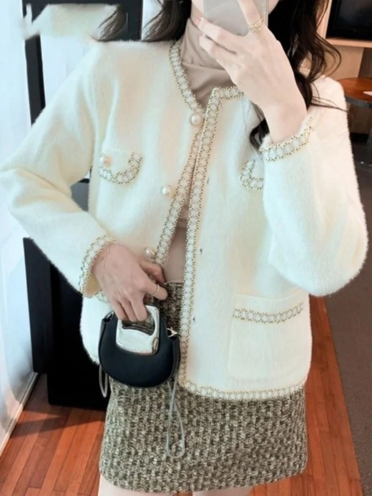 

Модные трендовые универсальные водонепроницаемые норковые куртки, повседневный кардиган в корейском стиле, женское пальто, ранняя осень 2021, новые топы Mujer