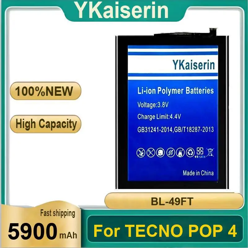 

Safe And Reliable Replacement 5900Mah For Tecno Pop 4 Mobile Phone Battery BL-49FT
