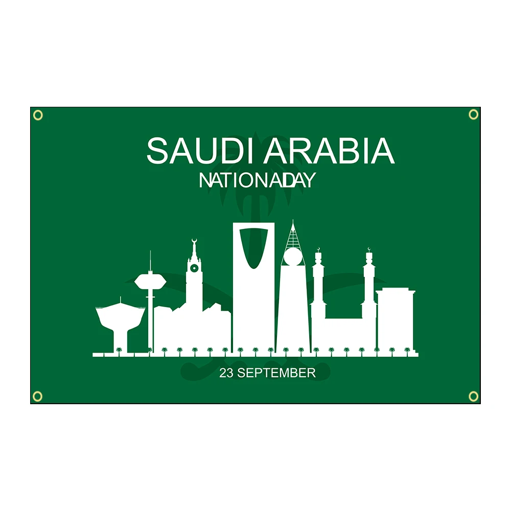 3Jflag  90x150cm Today For Saudi Arabia National Day 2023 celebration September 23 rd Interior Decoration Banner Tapestry