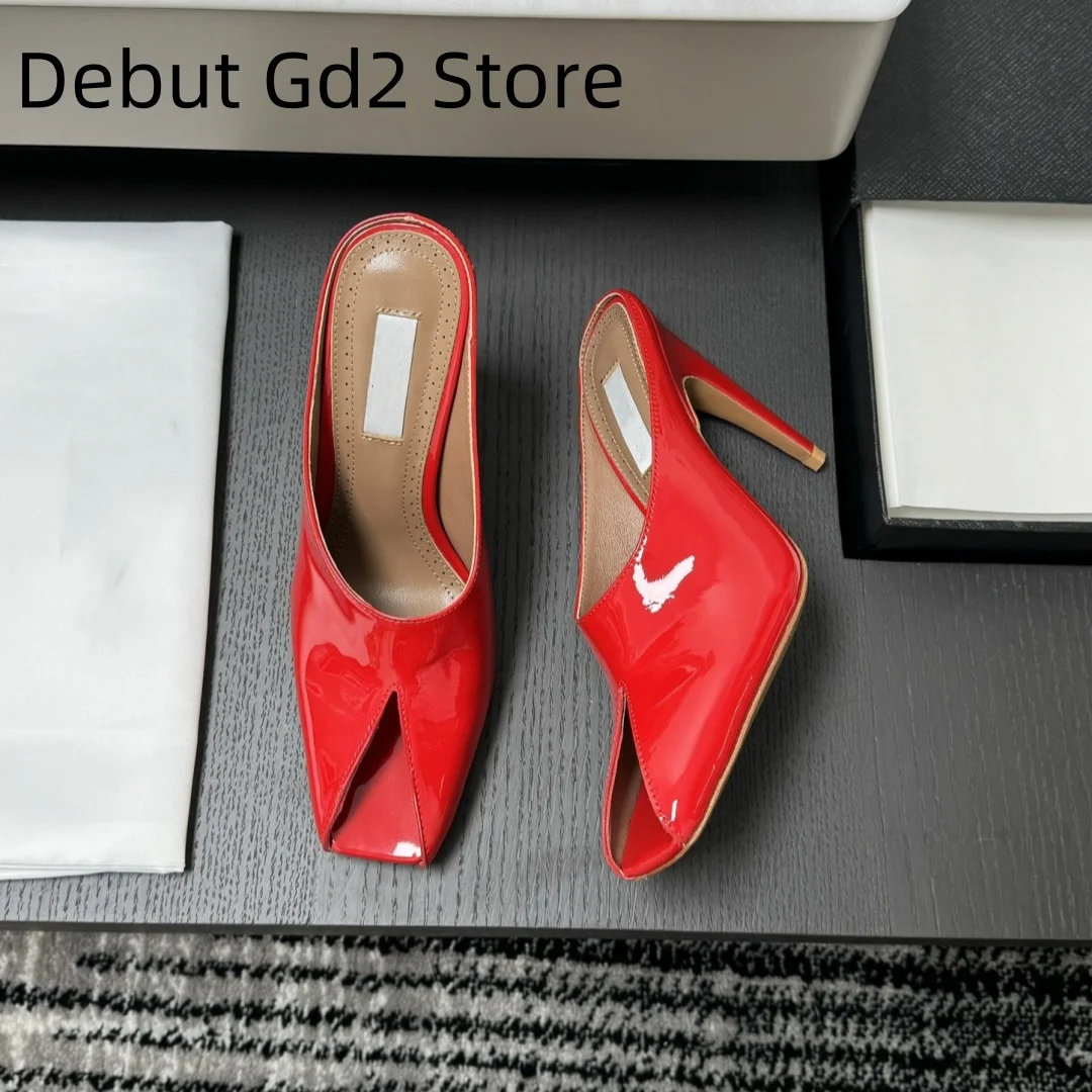 Top Quality 2024 New Square Toe Open Toe High Heels, Sexy Slim Heel High Heel Sandals, Classic Versatile High Heel Slippers