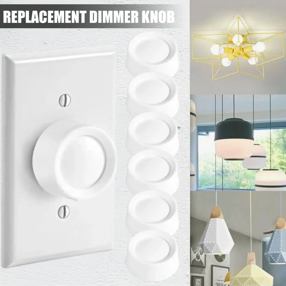Durable Switch Accessory Universal Dimmer Knob 1/2/6pcs Dimmer Switch Knob Replacement Kit Ceiling Fan Speed Control Knobs
