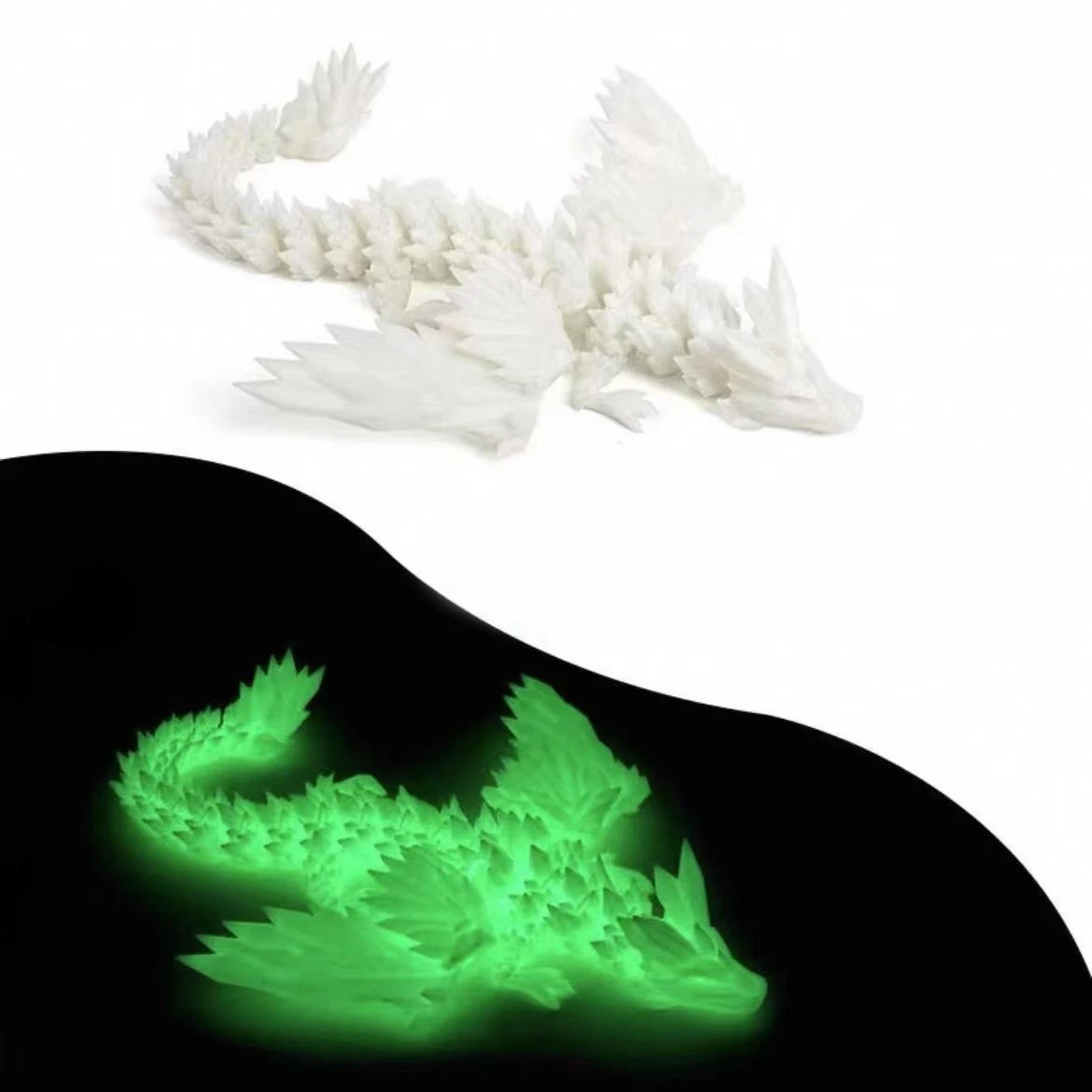 15cm 3D-Gedruckter Drache mit Beweglichen Flügeln Büro-Schreibtisch-Accessoire Kreative Heimdekoration Perfektes Weihnachtsgeschenk Feiertagsgeschenk Spielzeug