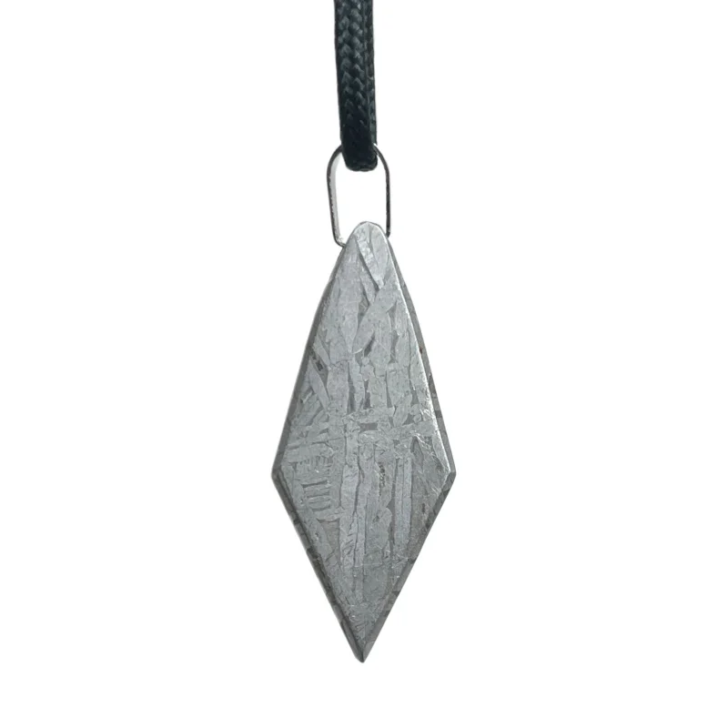 Natural Muonionalusta Meteorite Pendant Necklace Hand Carved Vintage Amulet Jewelry Unique Universe Gift LK350