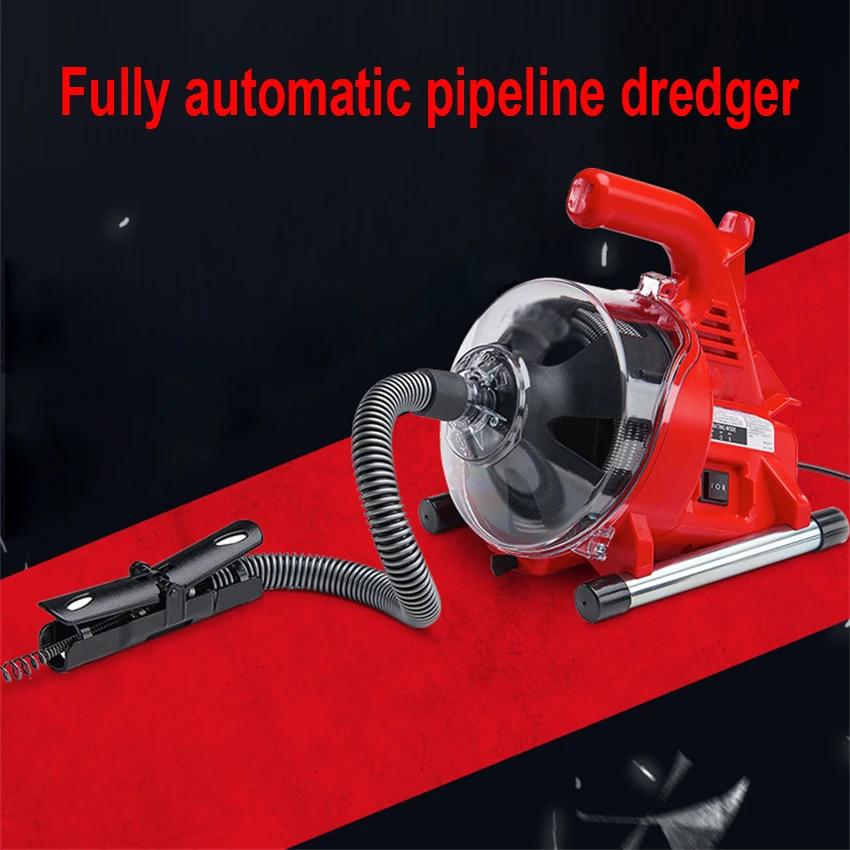 

220V Electric Sewer Pipe Dredging Machine Toilet Kitchen 19-100MM Pipe Cleaning Machine Pipe Dredger Drain Cleaner 120W