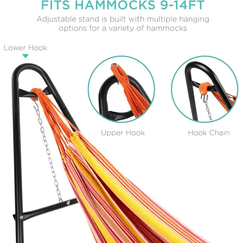 Best Choice Products Adjustable Portable Hammock Stand, Outdoor Patio Weather-Resistant Stee, 450lb Weight Capacity