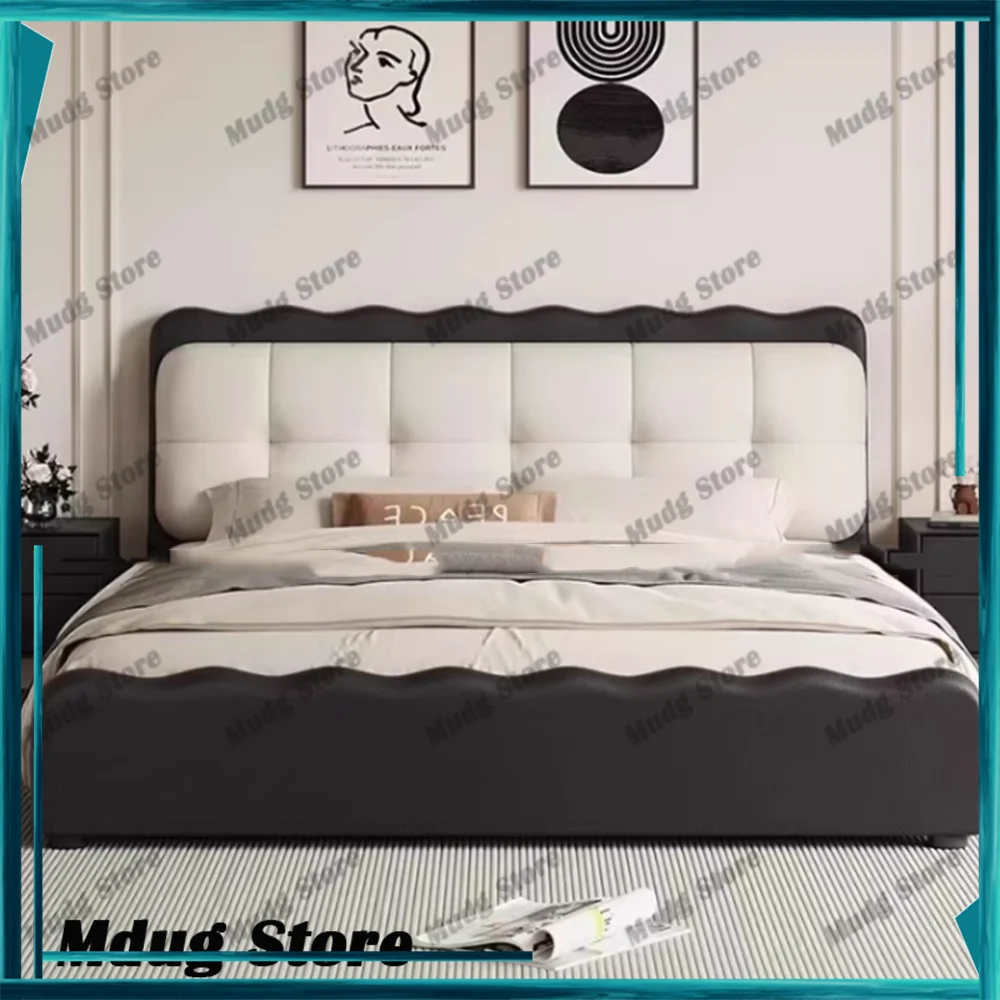 

Luxury Unique Bed Queen Multifunctional Lounge Frame Bed Headboard Storage King Muebles Para Dormitorio Bedroom Decoration