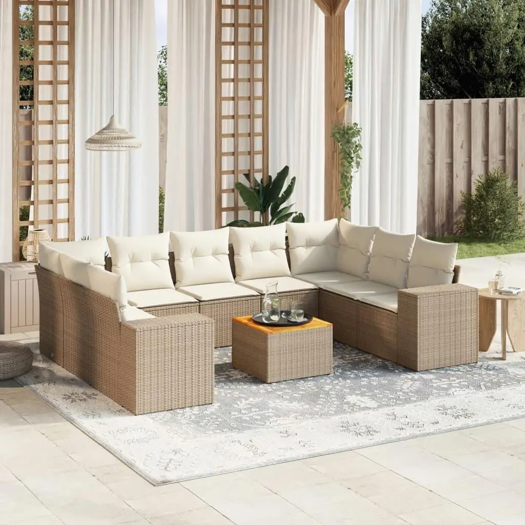 

Cozy Beige Garden Sofa Set for Outdoor Living Modern Patio Furniture Stylish Couch Seating