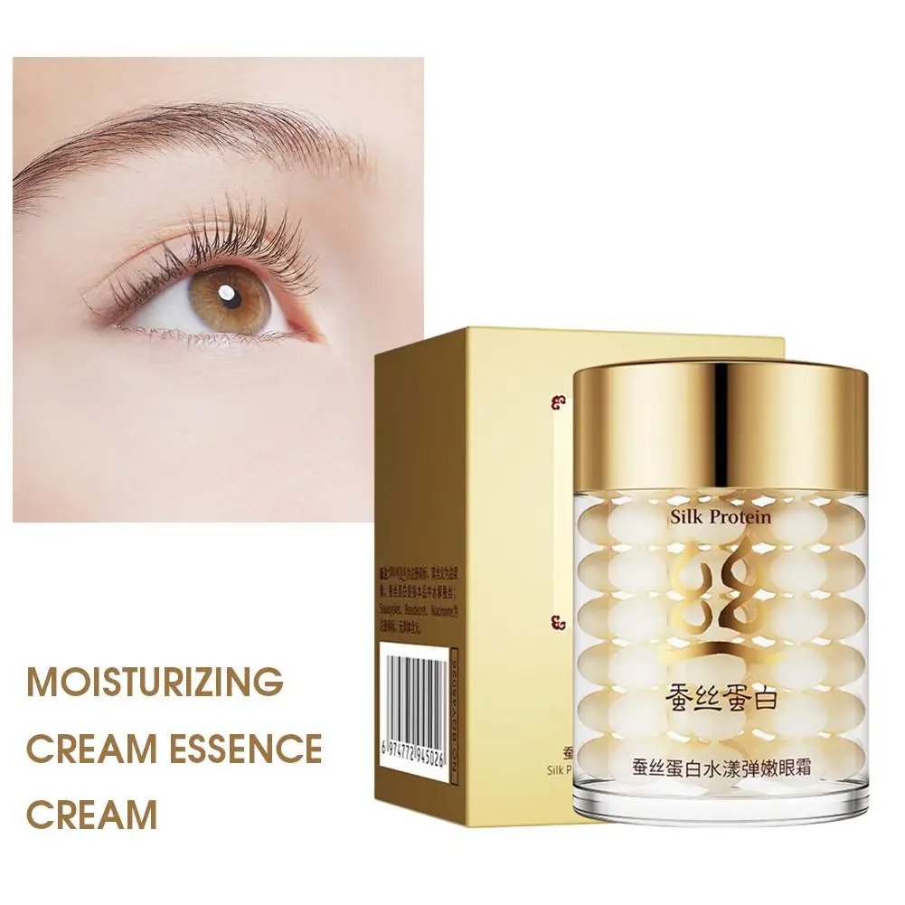 

Pore Minimizing Brightening Skin Care Eye Cream 60g Hydrating Moisturizing Silk Protein Essence Face Cream for Beauty & Glow