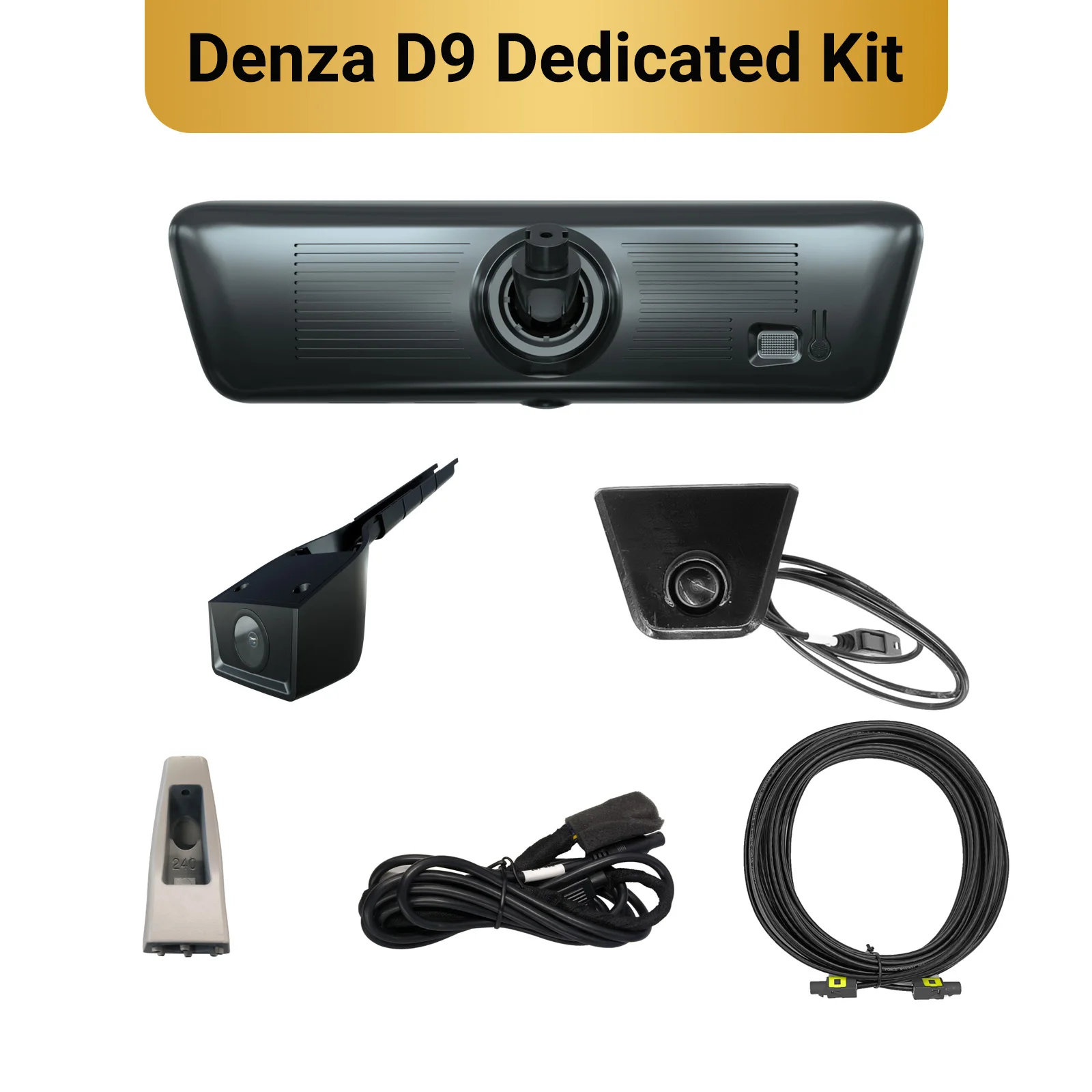 Sinjet for Denza D9 Separated-type Rearview Digital Streaming 2K Car Camera 8.2 Inch Full Screen H8 Pro Mirror Dash Camera