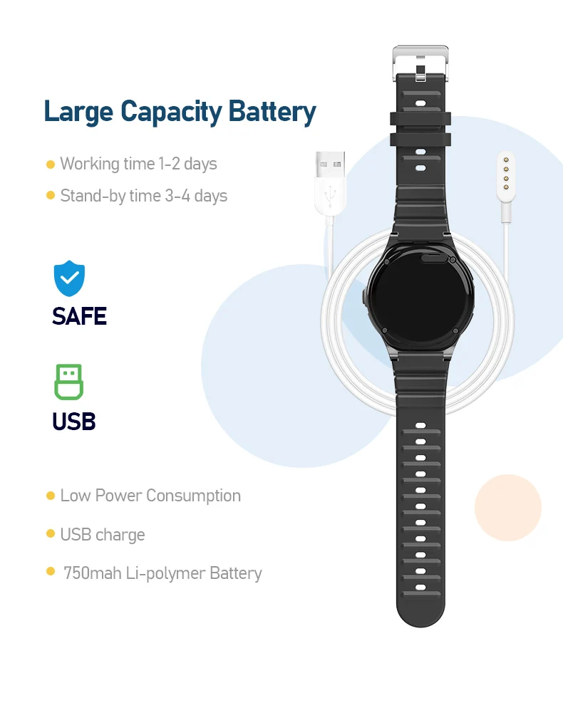 Wonlex Smart Kids Watch 4G GPS WiFi Tracker Android8.1 KT25S Videochiamata Sos Orologio intelligente impermeabile anti-smarrimento per bambini