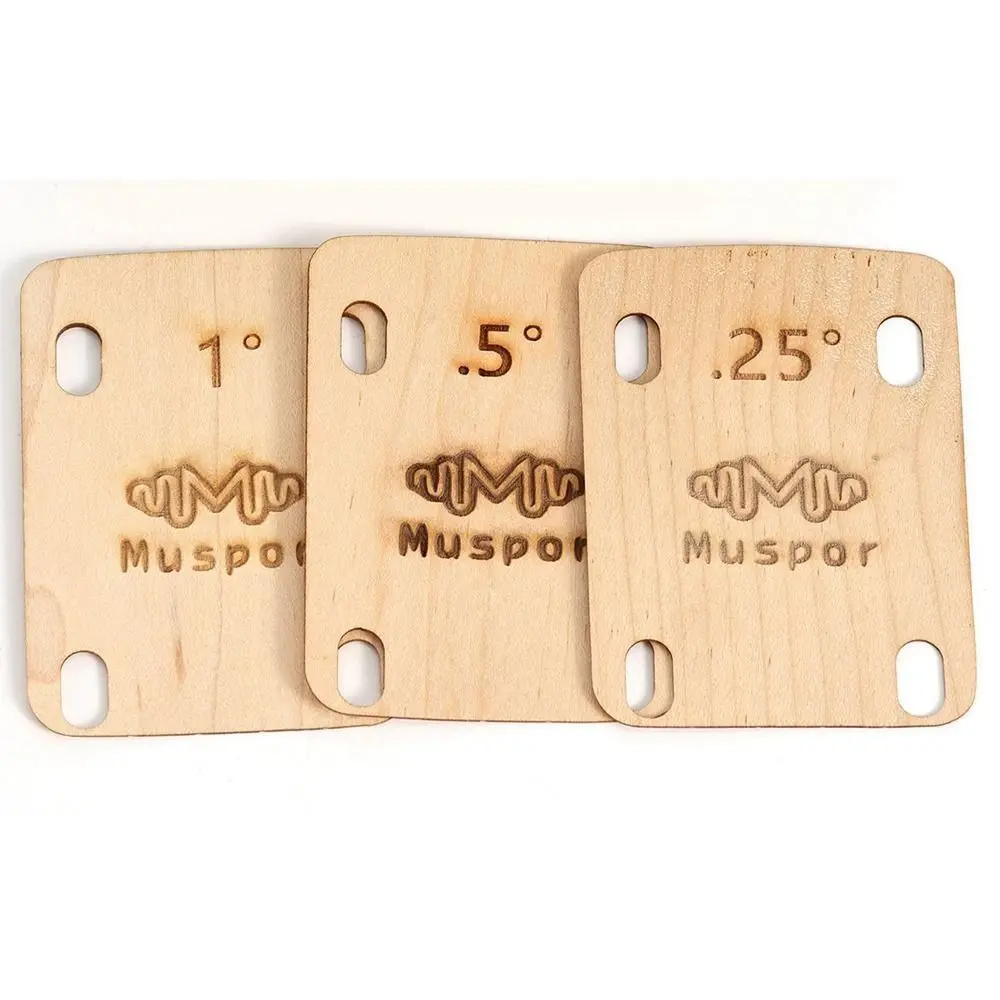 3 Pcs 0.25 0.5 1 Degree Guitar Neck Shims Replacement Thickness Guitar Maple Plate Maple Plate Solid Wood Guitar Neck Shim