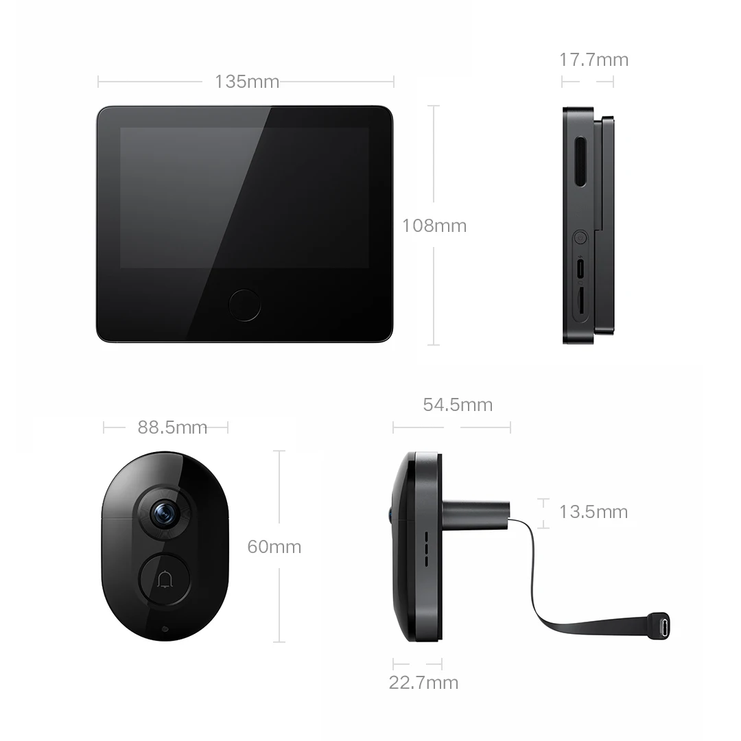 Xiaomi Smart Cat Eye 2 Video Doorbell Door Mirror Camera 5\