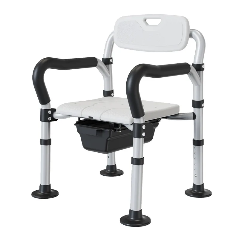 Electric Lifting Toilet Chair, Squat Commode for Disabled, Elderly, Bedside Use, Adjustable Height, 400lb Capacity, Medical Aid