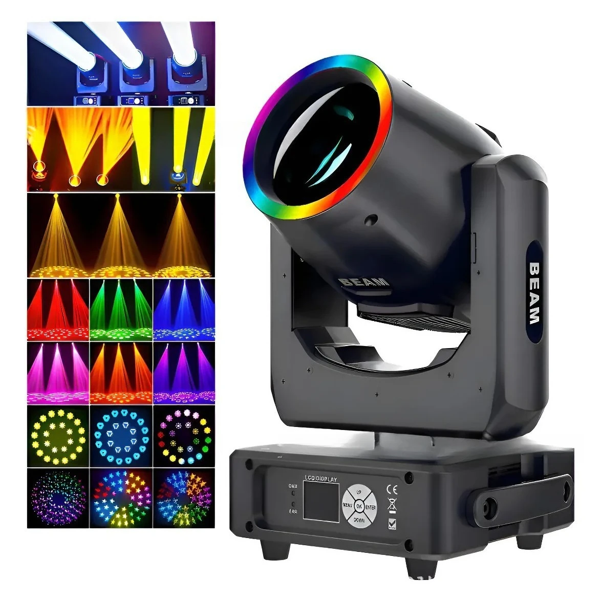 295W beam of light shaking head pattern Stage lighting KTV bar Multifunctional banquet hall Wedding 2300 atmosphere