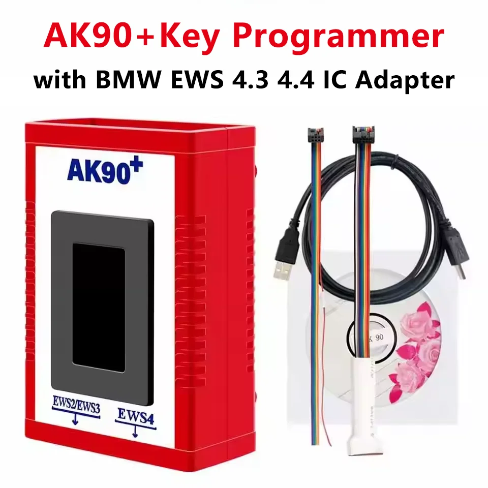 

Новейший автоматический программатор ключей V3.19 AK90 для BMW EWS2/3/4 AK90 Key-PROG с адаптером диагностического инструмента для BMW EWS 1995-2005 гг.
