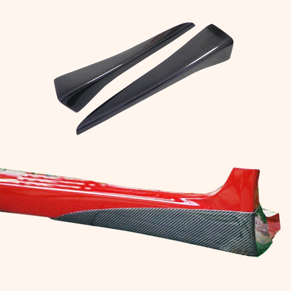 

For Mitsubishi EVO 10 X CZ4A 07-16 V-Style Side Skirts Spats Add on Pair Carbon