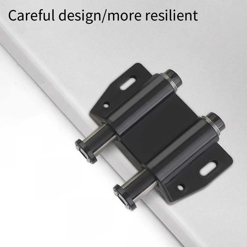 Double Opening Magnet Automatic Rebounder Switch Closer Silent Closing Lock For Furniture Cabinet Drawer Easy To Use Black