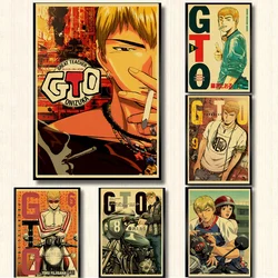 Grande Professor Onizuka Anime Kraft Art Poster, Decoração Vintage, Quarto, Bar, Café, Decoração, Impressão, Pintura de Parede, Presente Kids