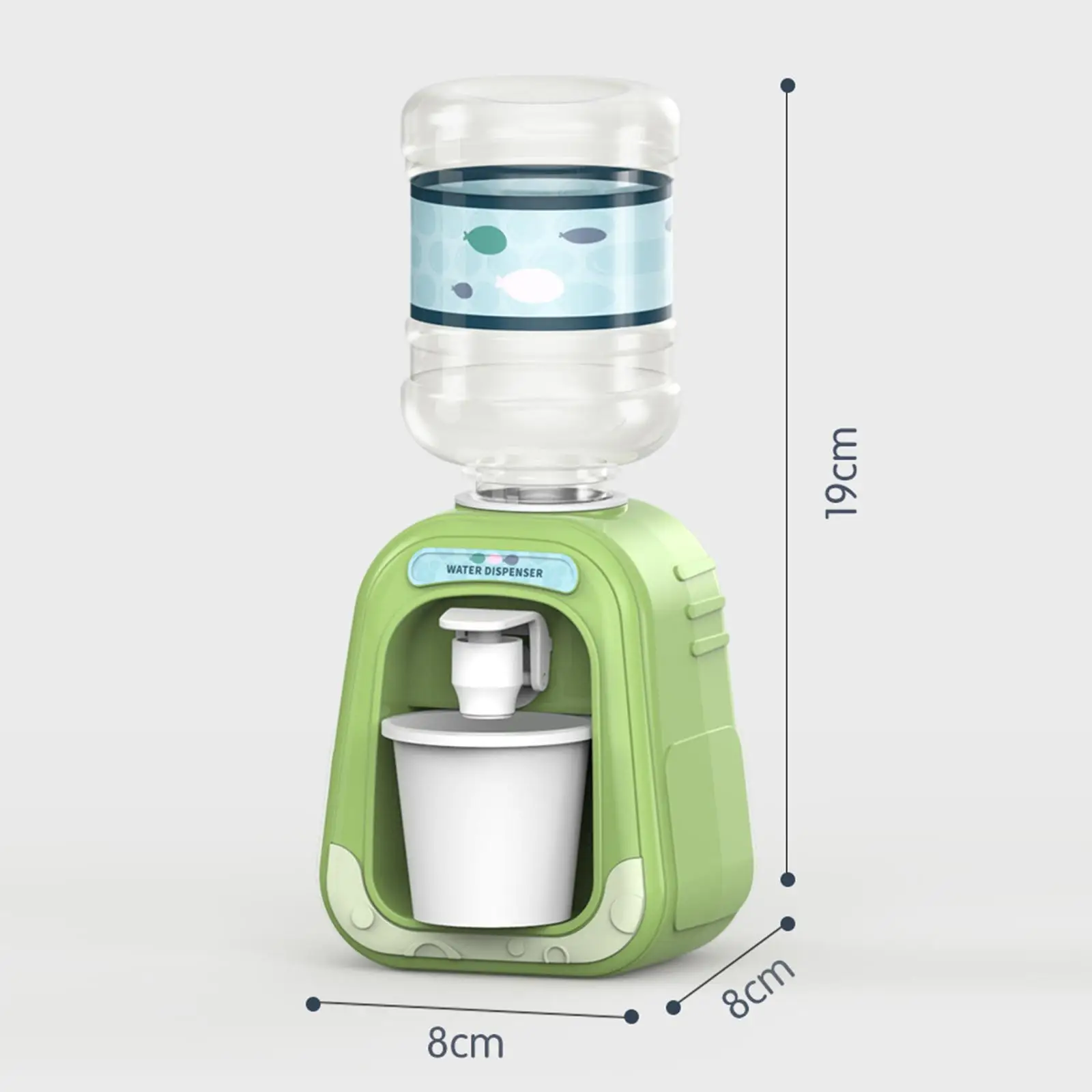 Dispensador de água elétrico brinquedo dos desenhos animados bebedouro brinquedo para jogo favor interior restaurante casa de bonecas