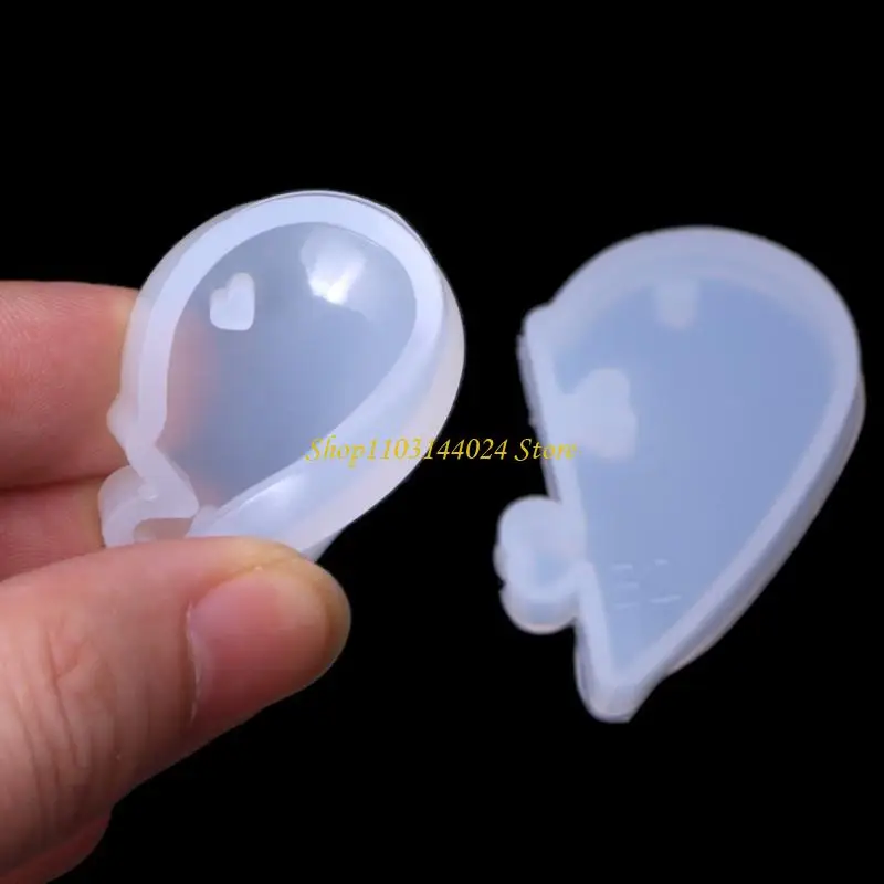 

N5KE Couples Keychains Molds Heart Necklace Pendant Molds Heart Resin Molds for Mothers Day Gifts Crafting Molds Gift