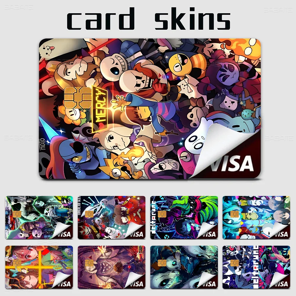 Undertale Anime Matte Front Skin Film Sticker Cover For Small Chip Credit Card Debit Card