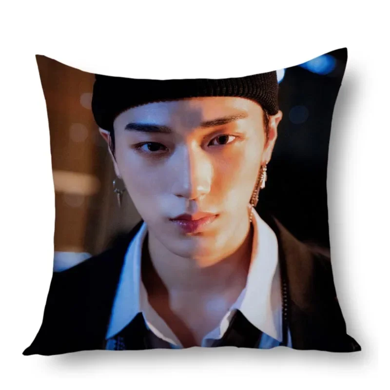 San Ateez Pillow Cover Bedroom Home Office Decorative Pillowcase Square Zipper Pillow Cases Satin Fabric Eco-Friendly WJY