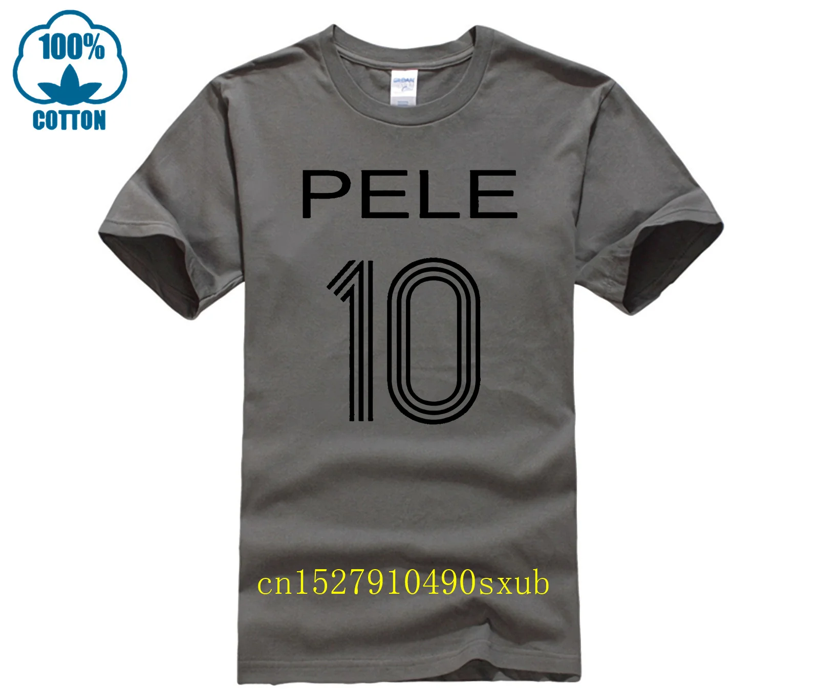 PELE T SHIRT S  XXL BRAZIL SANTOS KING OF FOOTBALLER RETRO BRASIL CAMISETA Printed T Shirt Pure Cotton Men Top Tee