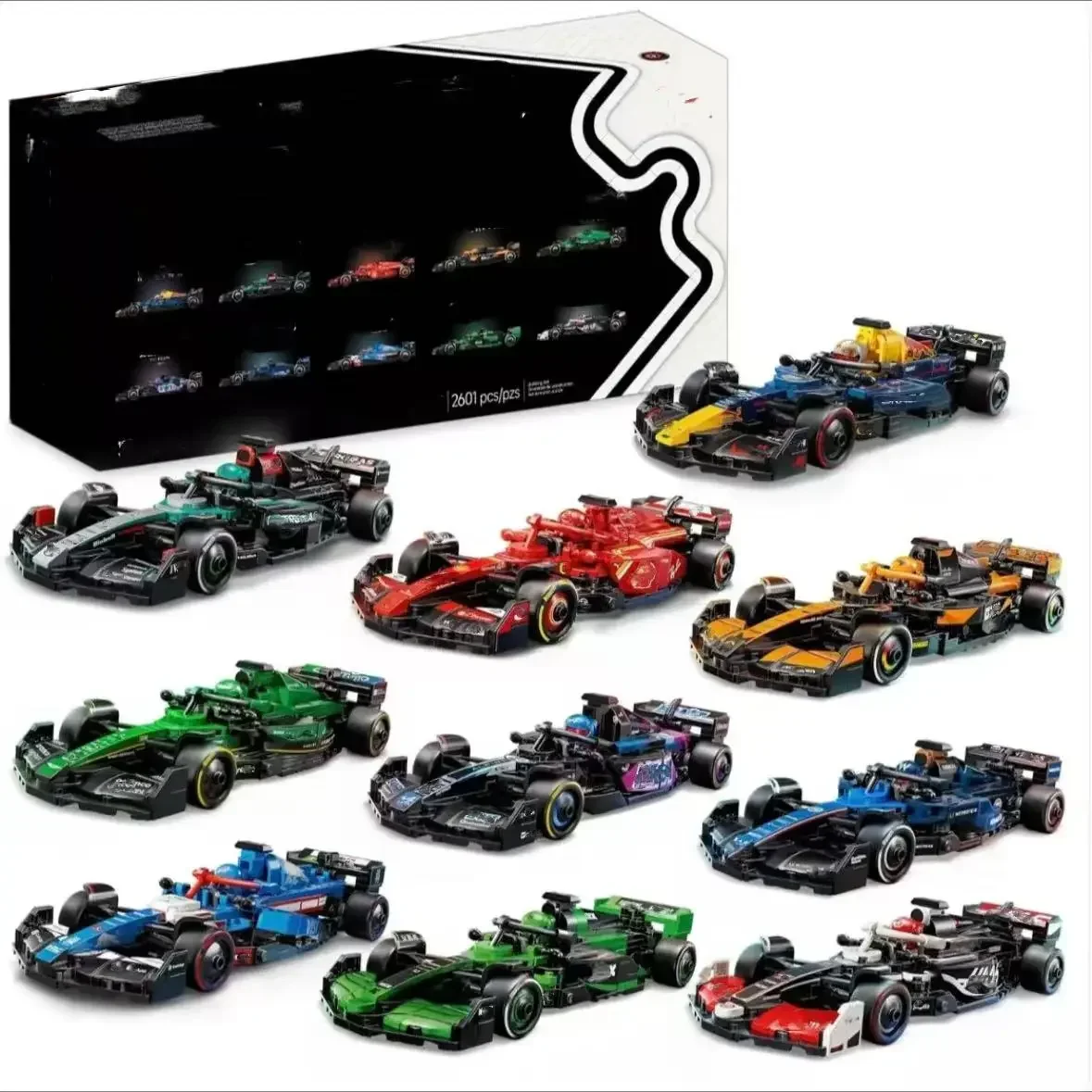 Ensemble de 10 pièces de produit en stock, bricolage, modèle d'assemblage de voiture de course 66802, décoration, cadeau d'anniversaire, cadeau de noël
