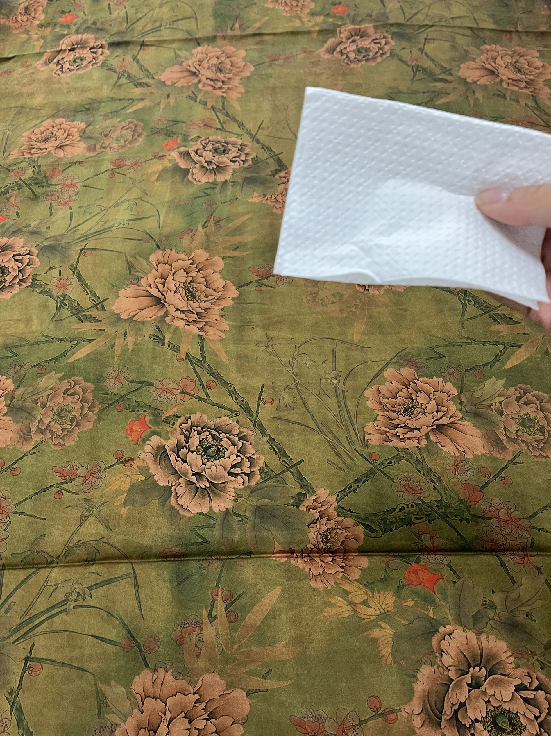 High Quality Front Spray Soteil High-Grade Real 100% Silk Fabric Cloth Fragrant Cloud Yarn Cheongsam Dress