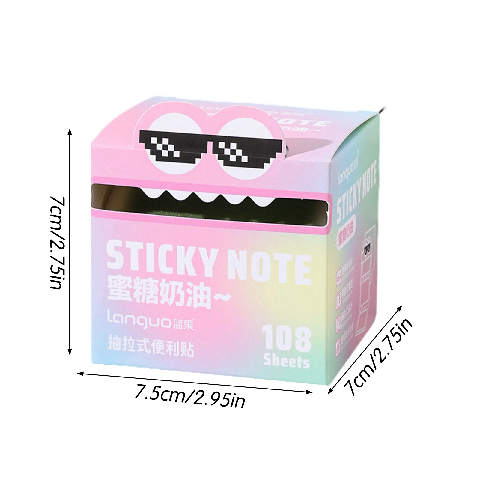 Blocco note trasparenti estraibili autoadesivi 105 fogli 108 fogli per dormitorio domestico, ufficio scolastico