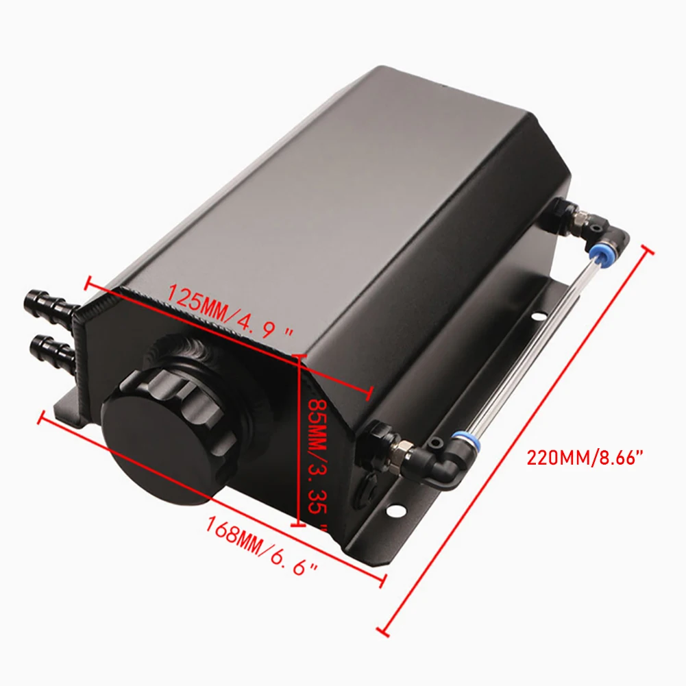 2л бутылка для перелива охлаждающей жидкости радиатора, масляный уловитель из алюминиевого сплава, универсальная банка для перелива охлаждающей жидкости радиатора, автомобильные аксессуары