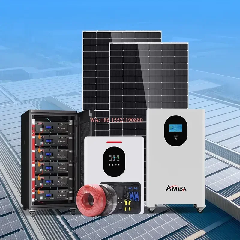 WMWMNU Complete Set 10KW 30KW 50KW Off Grid Solar Power System Home Solar Panel Kit 3000W 5000W 10KW Sun Battery