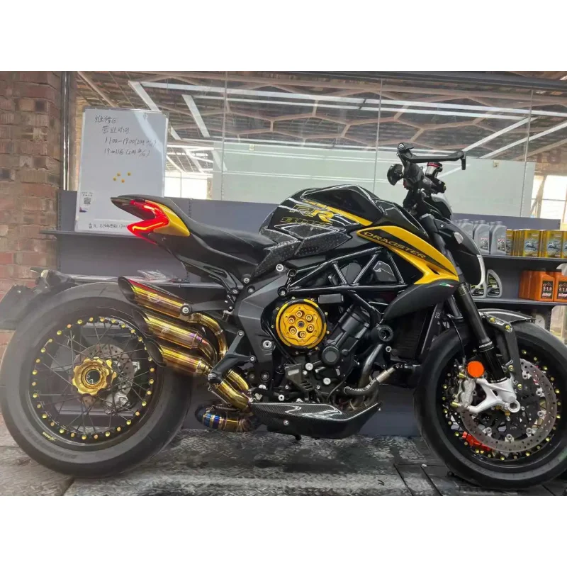 Full Racing Titanium Alloy Exhaust System for MV Agusta Brutale 800 Dragster 800 F3 2018 4
