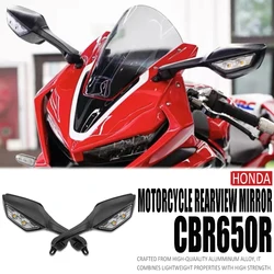 For Honda CBR250R CBR300R CBR500R CBR650R CBR650F Rearview Mirror W/ Turn Signal Light CBR250 CBR300 CBR500 CBR650 R/F Mirrors