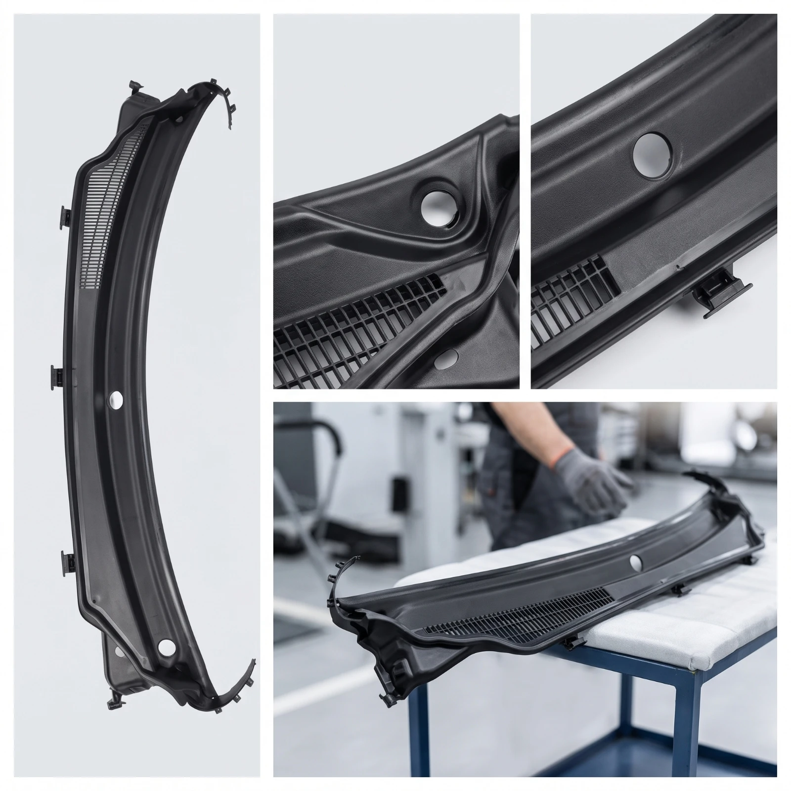 Front Windshield Wiper Cowl Cover Panel Direct Replacement Windshield Wiper Cowl Panel Air Inlet Window Cover Easy to Install