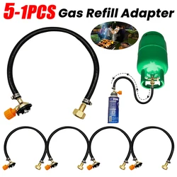 5-1PCS Gas Refill Adapter Leakproof Gas Refill Pipe Tube Rubber Heat-resistant Propane Refill Hose Propane Bottle Refill Hose