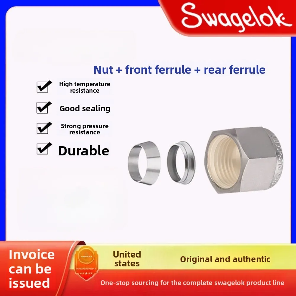 Swagelok ferrule nut front and rear card SS-2 4 6 8 10 12 00 M0 -NF SET