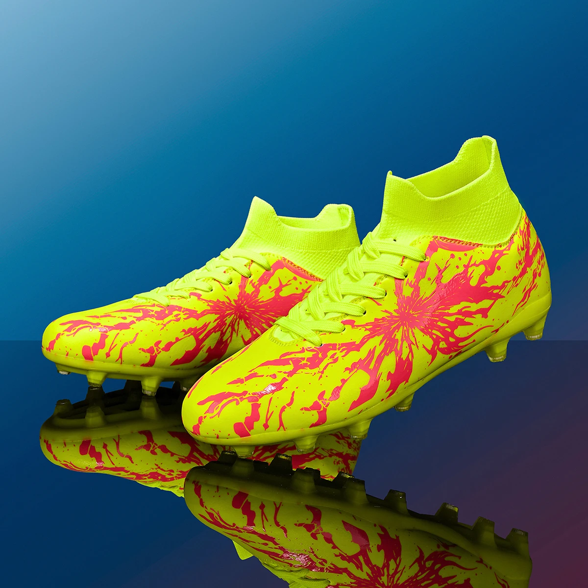 Adult AG FG Firm Ground Soccer Cleats Flexible PU High Traction Studs For Men Outdoor Pitch Football Match Workout