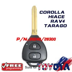 KEYECU PN: 28240 / 28300 314.3MHZ 4 d67 Chip per Toyota Corolla Hiace Rav4 Tarago 2007 2008 2009-chiave remota completa 2 pulsanti