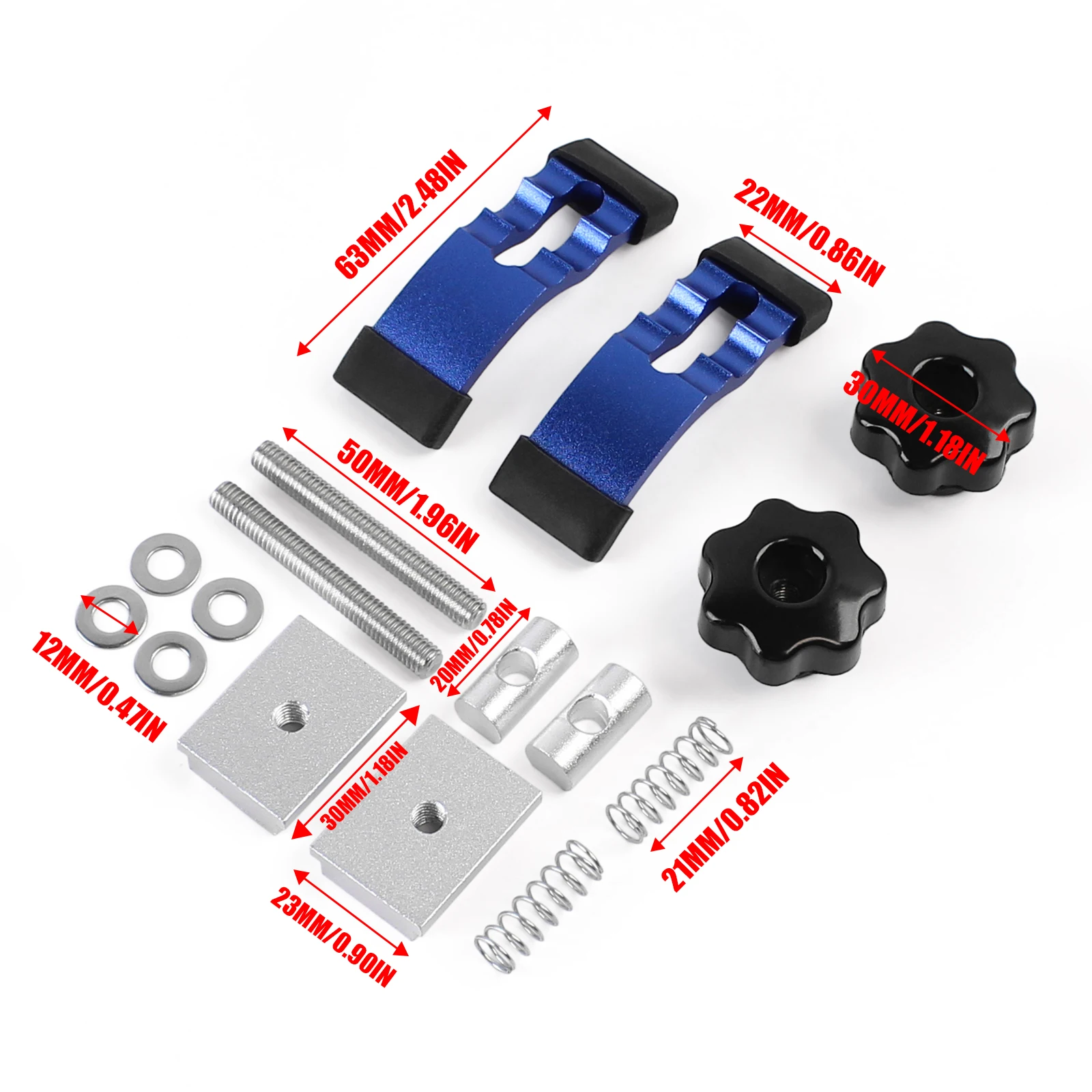 1/2 قطعة T المسار اضغط باستمرار المشبك ، قطع مزدوج الشخصي العالمي T-المسار المشبك ، النجارة t فتحة المشبك لأجهزة التوجيه الحفر المكابس