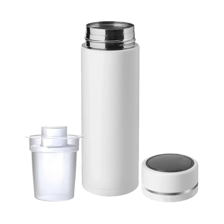 

240ml Stainless Steel Cooling Cup With Clear Temperature Display on Lid Quick Freeze No Charging Required OEM/ODM Logo
