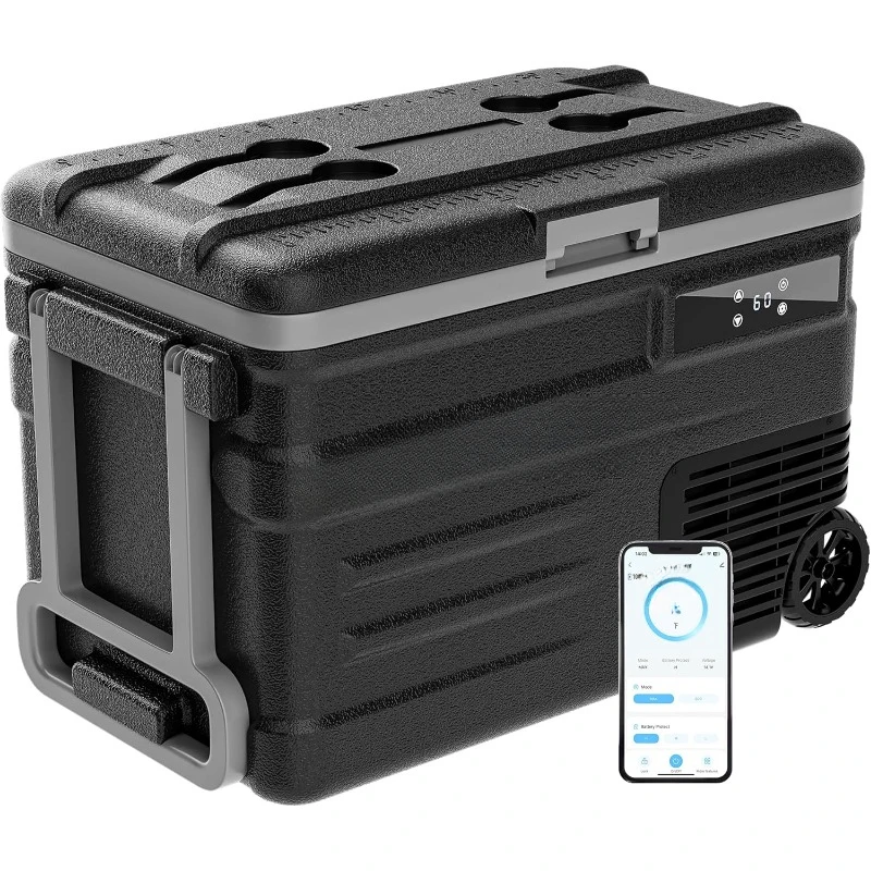 12 Volt Car Refrigerator, 49 Quart(45L) Electric Cooler 0℉~68℉, Car fridge 12/24V DC & 110-240V AC Portable APP Control