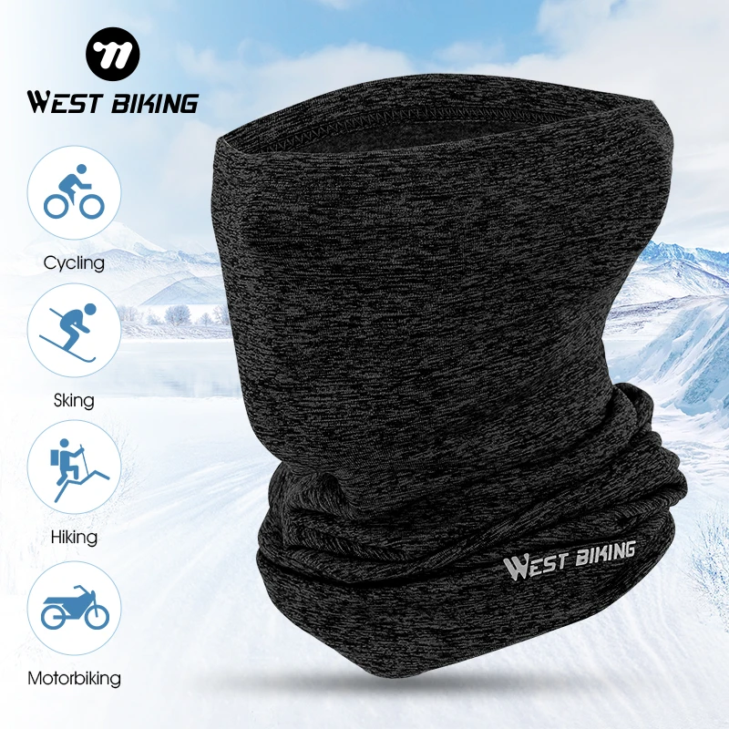 WEST BIKING Winter Cycling Mask Fleece Warmer Outdoor Sport Mask Headwear for Running Cycling Hiking Face Mask Sport Headband